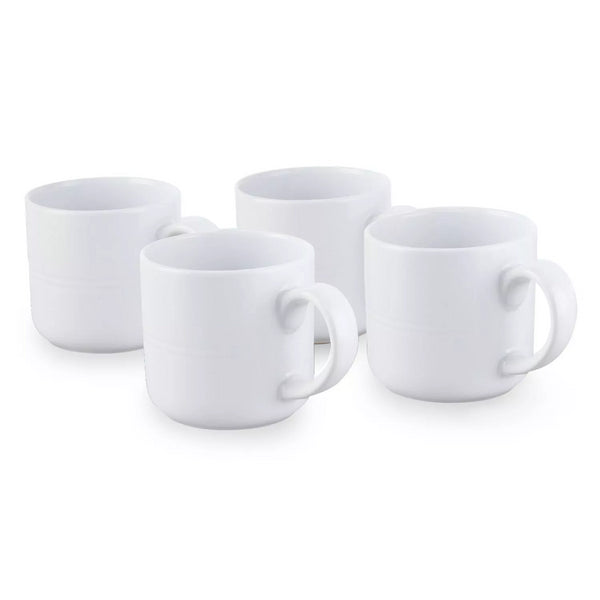 Tower Ceramic Mug Set | 4 Piece | White
