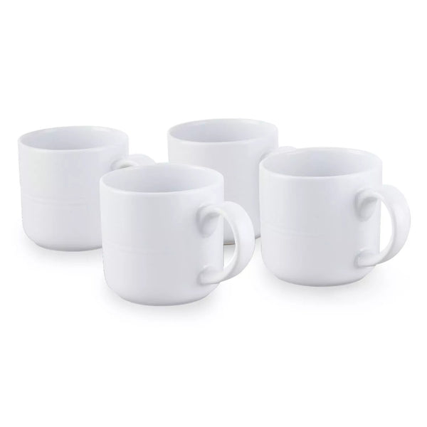 Tower Ceramic Mug Set - 4 Piece - White