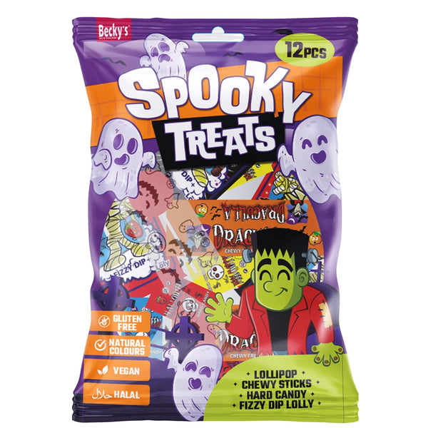 Halloween Spooky Treats Bag Mixed Sweets | 100 g, 12 Pieces, Vegan, Gluten-Free