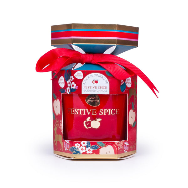 Pan Aroma Festive Spice Cracker Candle | Cinnamon Clove Nutmeg Scent