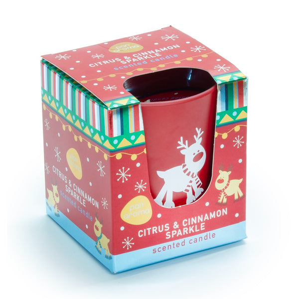 Pan Aroma Glass Candle Citrus & Cinnamon Sparkle | Long-Lasting Burn