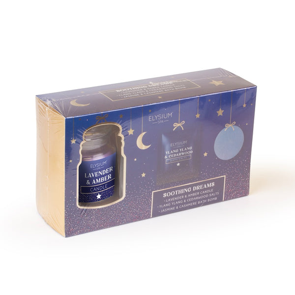 Elysium Spa Soothing Dreams Candle & Bath Set | Aromatherapy Gift