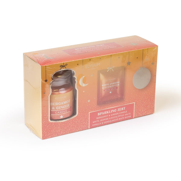Elysium Spa Candle & Bath Set | Sparkling Zest Citrus Aroma