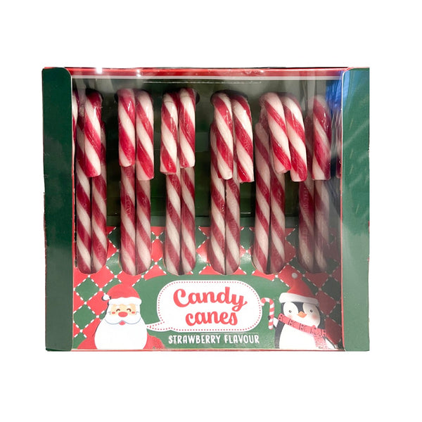 Christmas Strawberry Candy Canes Sweets | 144 g, Red and White