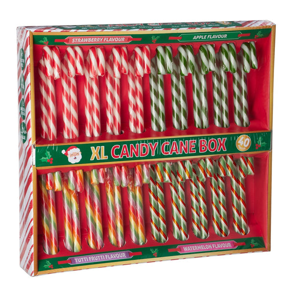 Christmas Mixed Candy Canes XL | Pack of 40, 480 g, Four Flavours