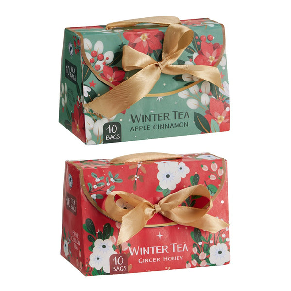 Christmas Xmas Handbag Tea Bags | Pure Ceylon, 15 g, Box of 10