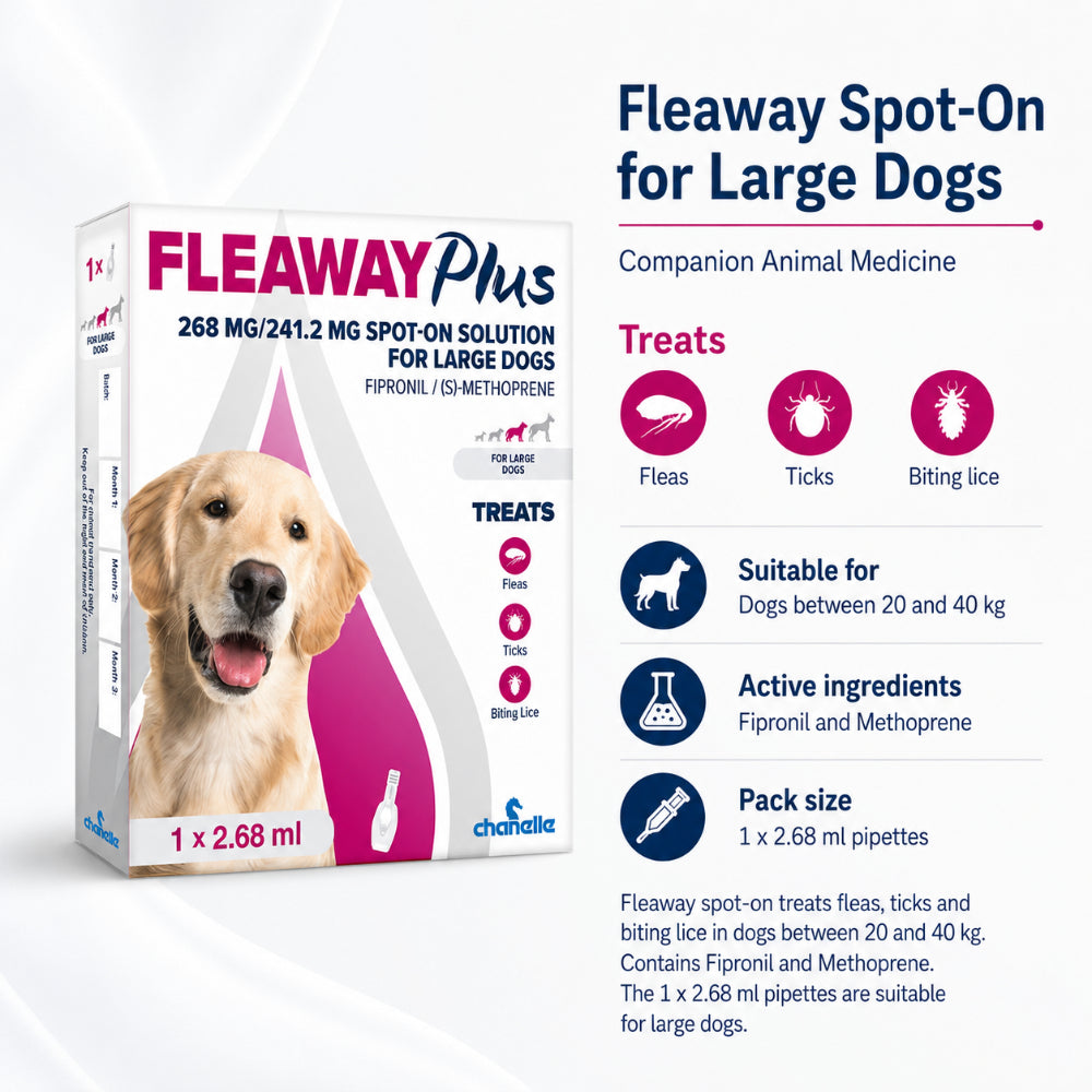 Fleaway Plus Large Dog Spot-On Solution - 2.68ml - 1 Applicator