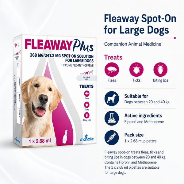 Fleaway Plus Large Dog Spot-On Solution - 2.68ml - 1 Applicator