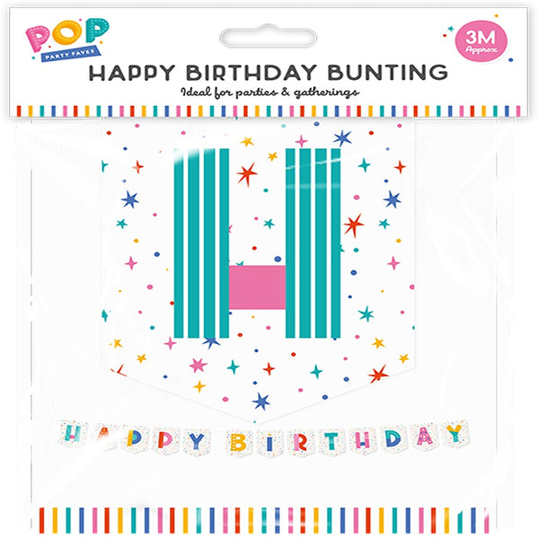 pop Colourful Polka Dot Happy Birthday Bunting | 3M