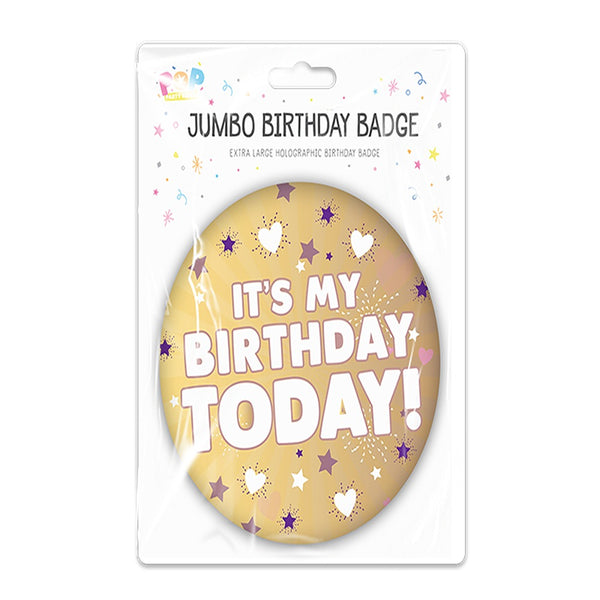 pop Jumbo Happy Birthday Badge 