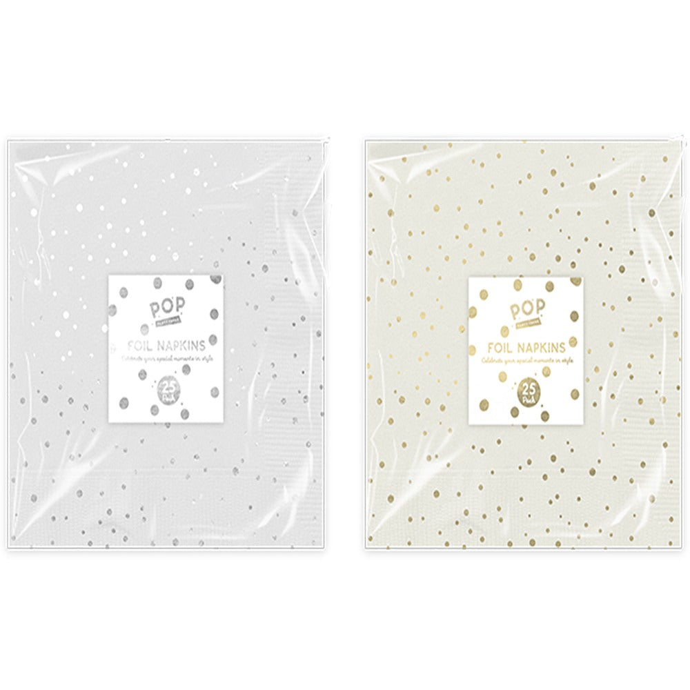 Pop Metallic Foil Napkins | 25pk 