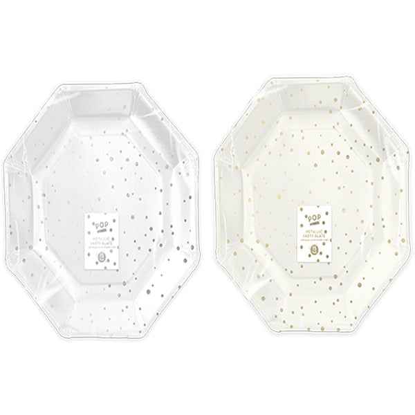 pop Metallic Foil Paper Plates | 15pk 