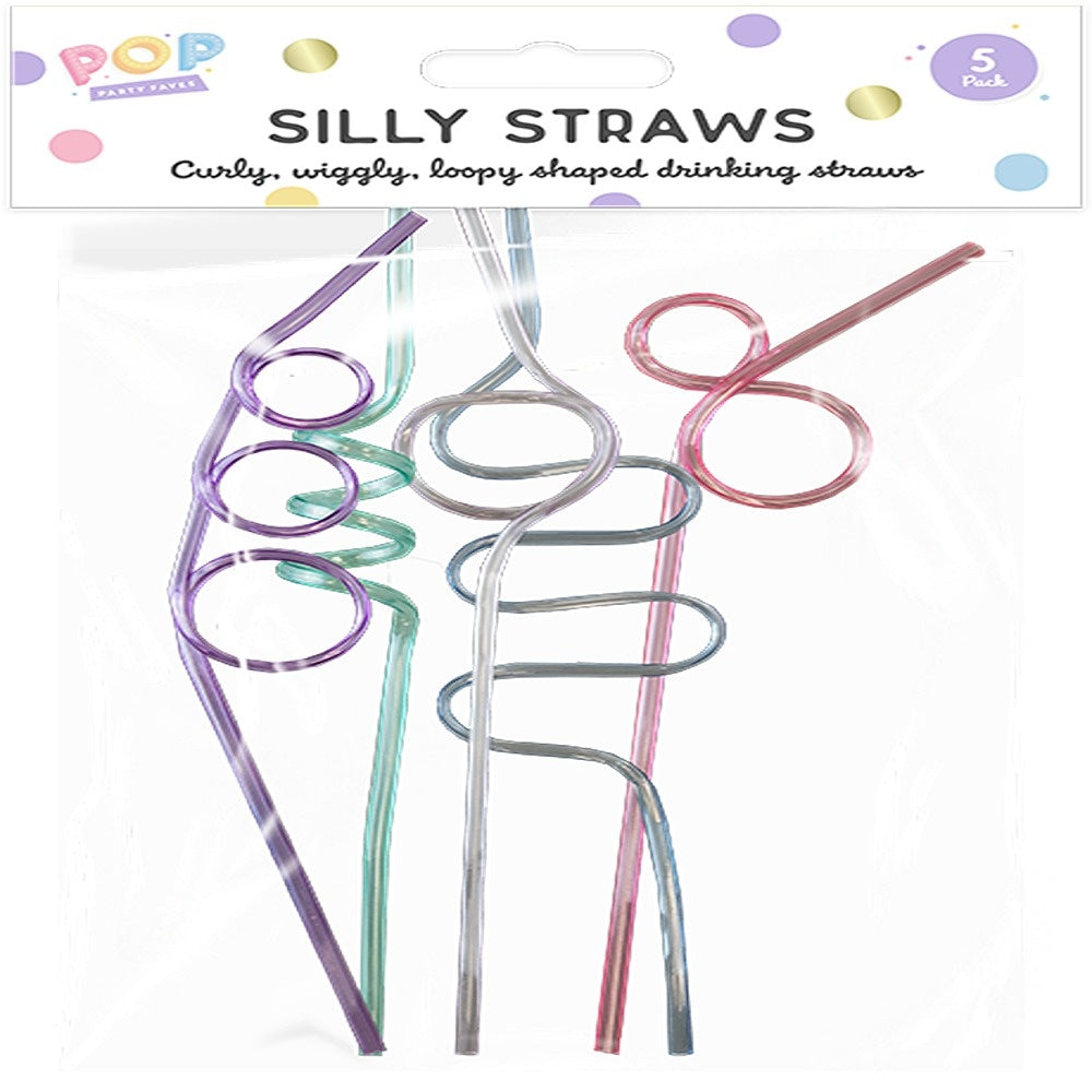 Pop Pastel Silly Straws - 5 Pack
