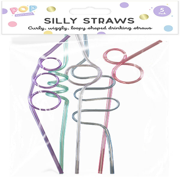 Pop Pastel Silly Straws - 5 Pack