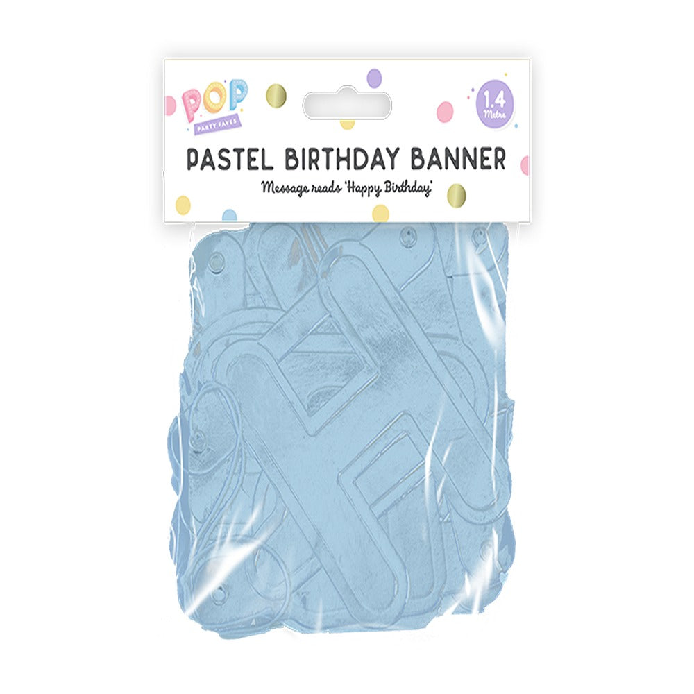 pop Pastel Happy Birthday Banner | 1.4M
