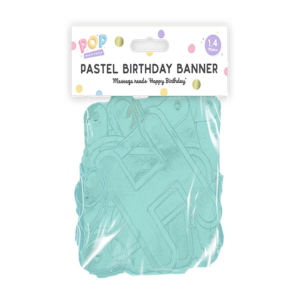 pop Pastel Happy Birthday Banner | 1.4M