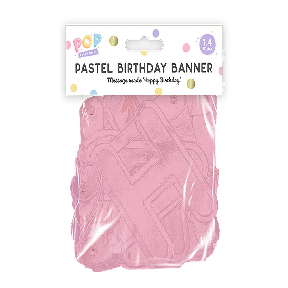 pop Pastel Happy Birthday Banner | 1.4M