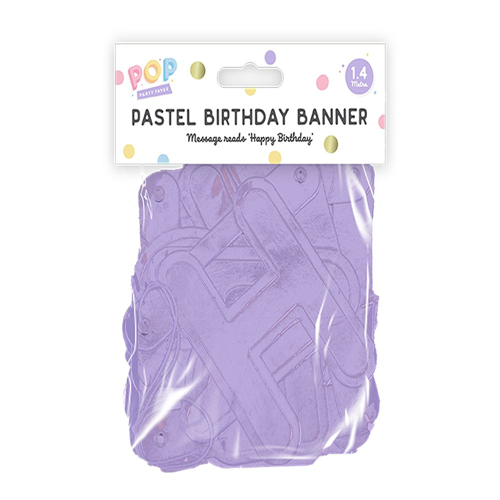 pop Pastel Happy Birthday Banner | 1.4M