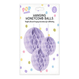 pop Pastel Honeycomb Hanging Decorations | 3pk