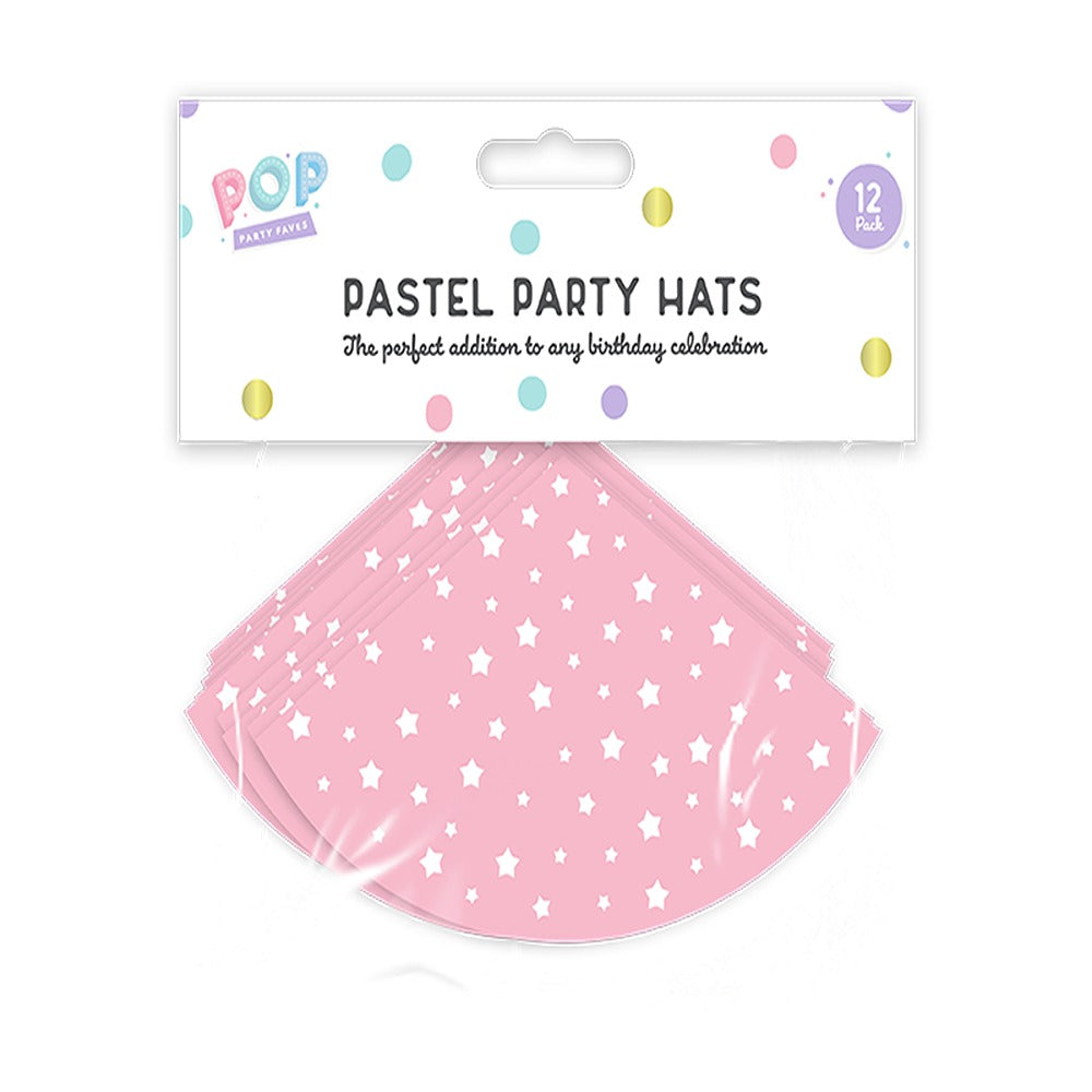 Pop Pastel Party Hats | 12pk