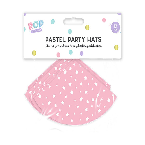 Pop Pastel Party Hats | 12pk