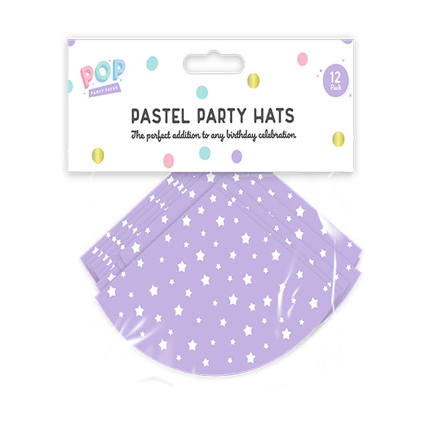 Pop Pastel Party Hats | 12pk
