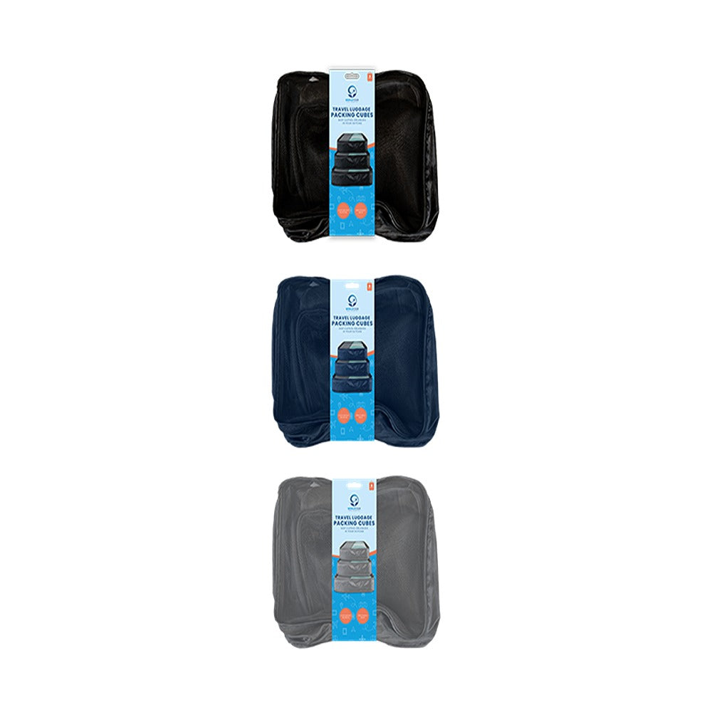 World Tour Travel Luggage Packing Cubes | 3pk 