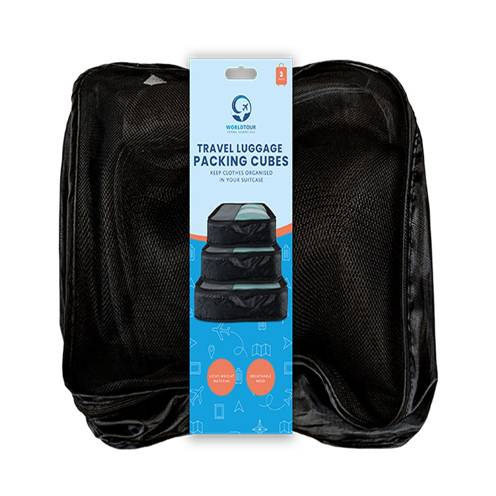 World Tour Travel Luggage Packing Cubes | 3pk 