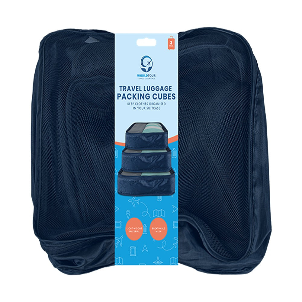 World Tour Travel Luggage Packing Cubes | 3pk 