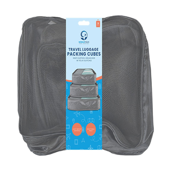 World Tour Travel Luggage Packing Cubes | 3pk 