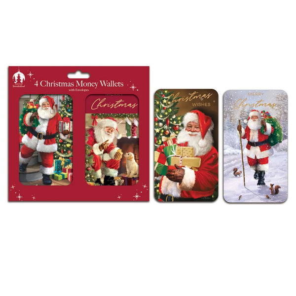 Christmas Money Wallets | Assorted Designs, Pack of 4, with Envelopes
