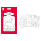 Christmas Colour-Your-Own Assorted Christmas Cards | Pack of 10, with Envelopes
