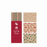 Tallon Christmas Kraft Wrapping Paper Gift Wrap | 3m Length, Assorted Designs