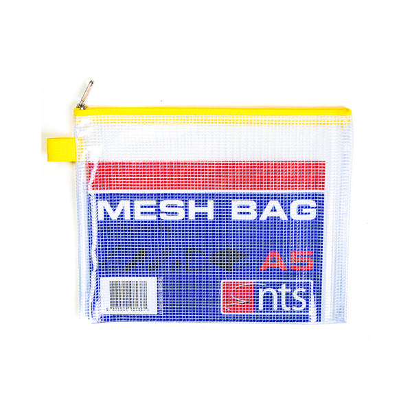 Durable Mesh Zip Document Bag | A5, Water-Resistant, Yellow Edge