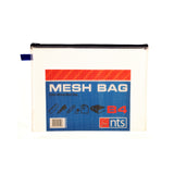 Durable Mesh Document Bag with Zip | B4, Water-Resistant, Blue, Red and White