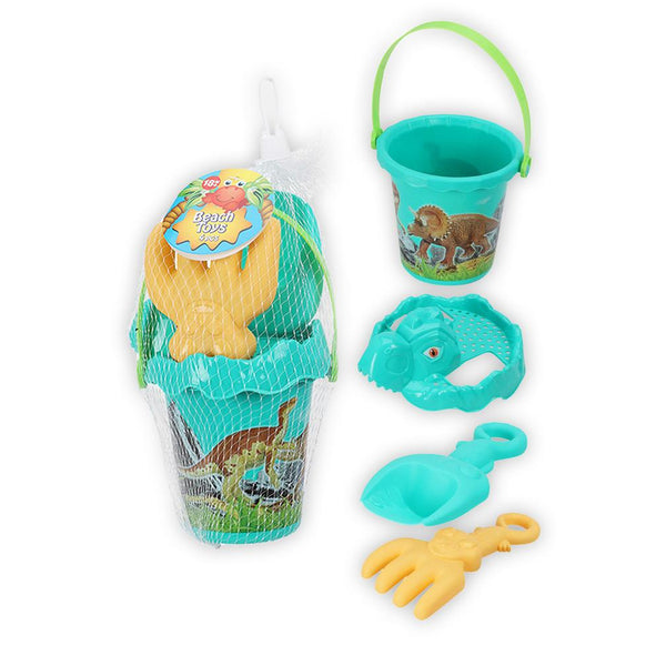 Beach Fun Polypropylene Dinosaur Beach Toy Set | 4 Pieces, Dino Design
