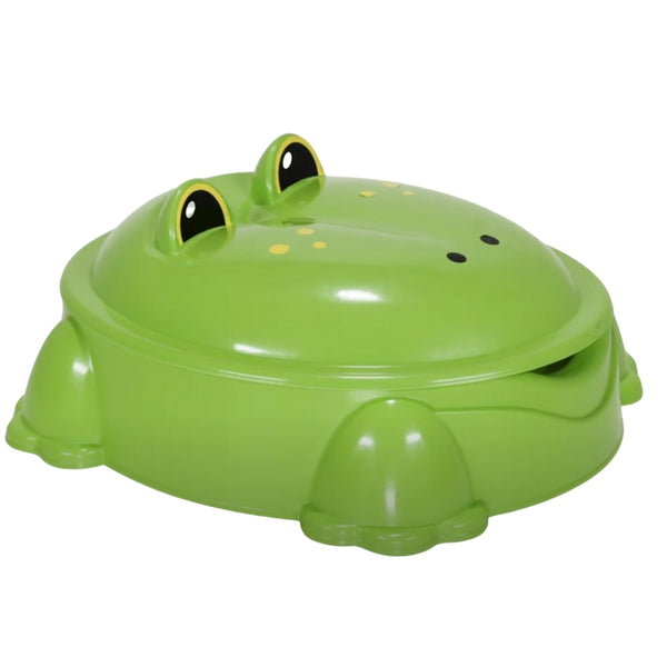 Paradiso Toys Green Frog Sandpit with Lid | Durable Plastic