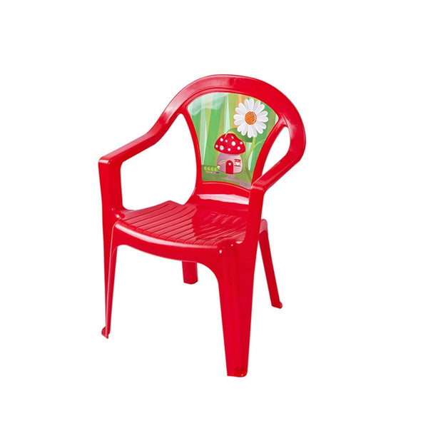 Paradiso Toys Red Plastic Kid's Chair | Child-Safe & Lightweight