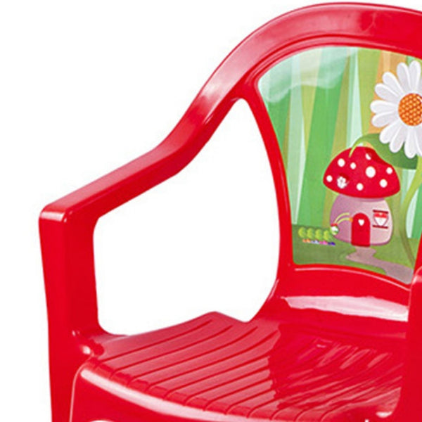 Paradiso Toys Red Plastic Kid's Chair | Child-Safe & Lightweight