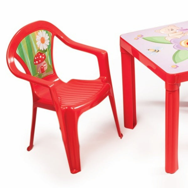 Paradiso Toys Red Plastic Kid's Chair | Child-Safe & Lightweight