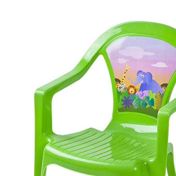 Paradiso Toys Green Kids Table and Chair Set | Plastic 3-Piece
