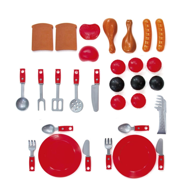 Paradiso Toys Colorful BBQ Kids Play Set | 30-Piece Accessory Kit