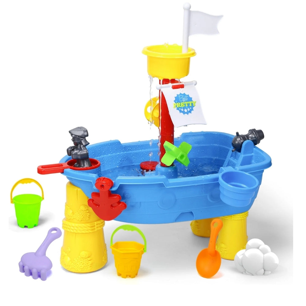 Paradiso Toys Pirate Water and Sand Activity Table Playset | Pirate Theme