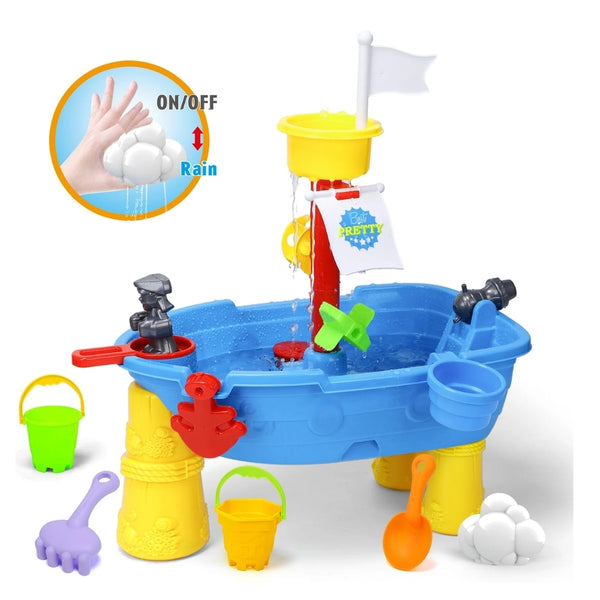 Paradiso Toys Pirate Water and Sand Activity Table Playset | Pirate Theme