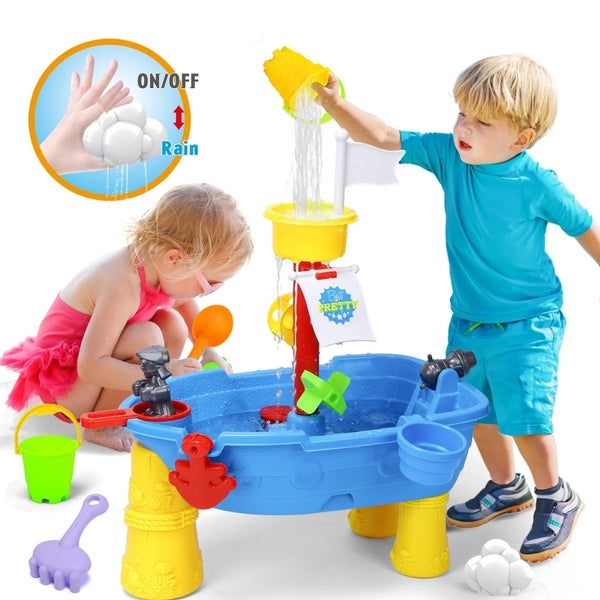 Paradiso Toys Pirate Water and Sand Activity Table Playset | Pirate Theme