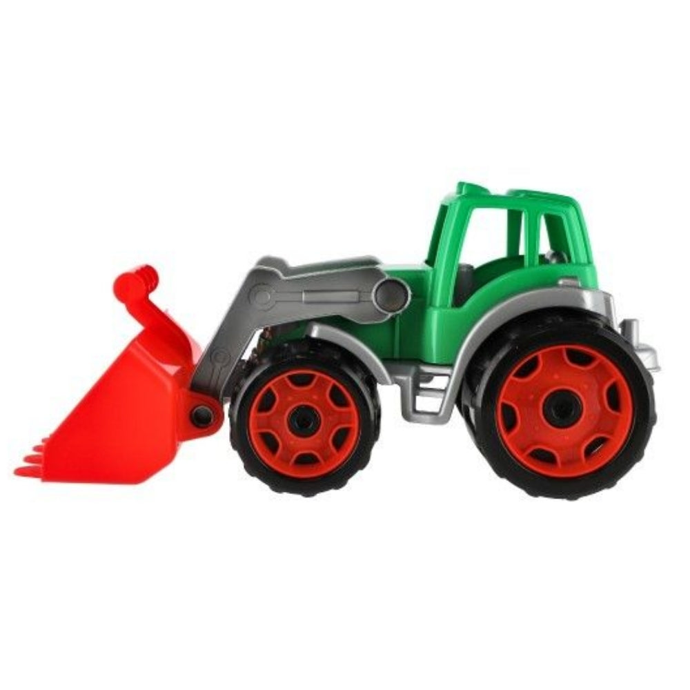 Paradiso Toys Green Toy Tractor Loader | Durable Plastic & Red Wheels