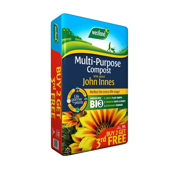 Westland Multi-Purpose Compost with John Innes | 50L Bag, BI3 Enriched