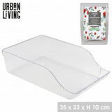 Urban Living Clear Plastic Fridge Organizer | 35 x 23 x 10cm
