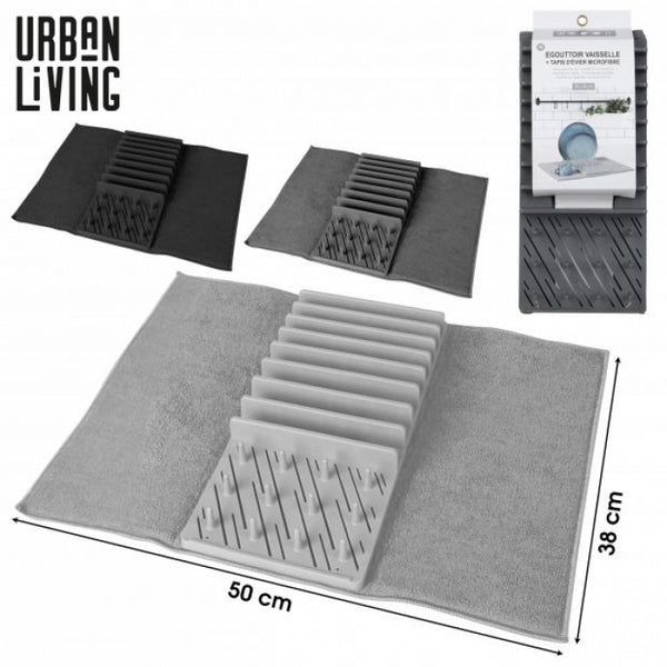 Urban Living Two-in-One Drying Rack with Microfiber Mat | 50cm x 38cm