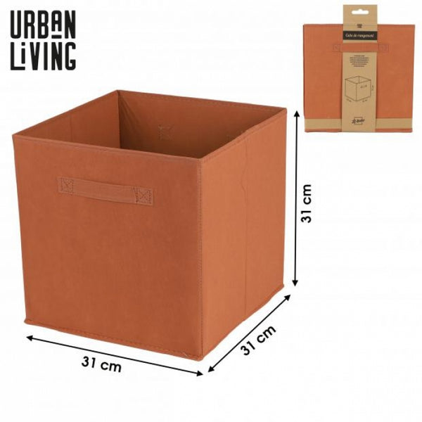 Urban Living Durable Fabric Storage Box Orange | 31cm